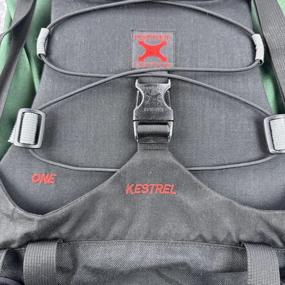 Vintage Osprey Vector Kestrel Hiking Backpack Large L Made in USA Black Green
